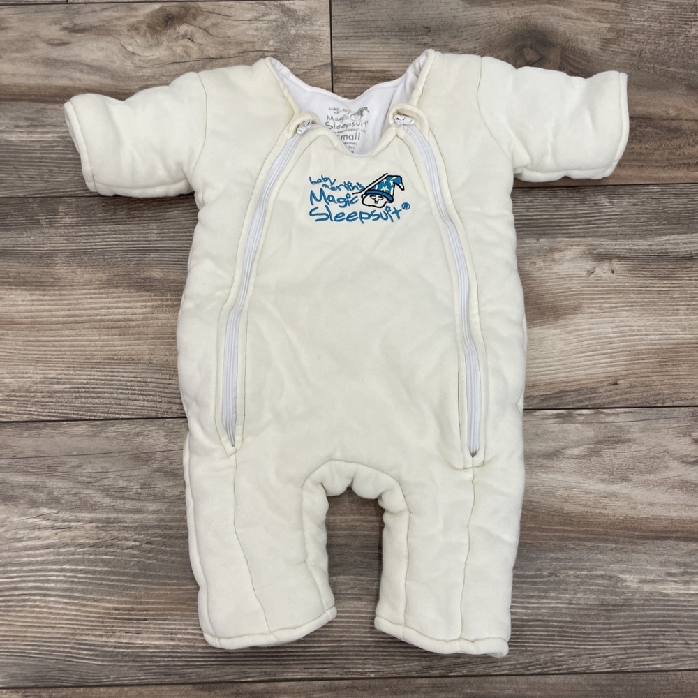 Baby Merlin's Magic Sleepsuit Small 3-6 Months Cream Swaddle Transition Suit